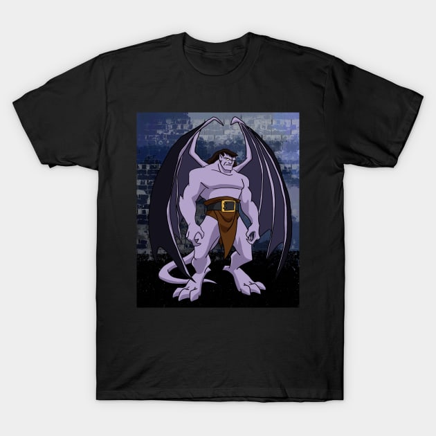 Gargoyles Cartoon - Goliath in the City T-Shirt by laceylschmidt